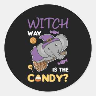 Adesivo Elephant Witway É O Doce Feliz Halloween