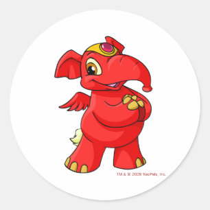 Adesivo Elephante vermelho alegre