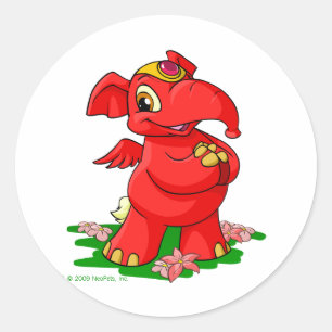 Adesivo Elephante vermelho alegre em Shenkuu