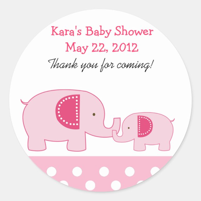 Adesivo Elephants Mod, Pink Round Favker (Frente)