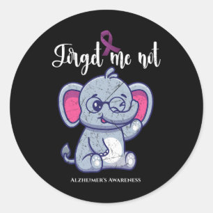 Adesivo Elepher Flower Me Esqueça Não Alzheimerheimer Awar