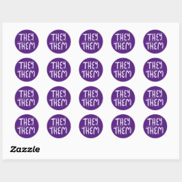 Adesivo ELES/ELES CONTÊM Conjunto de Handlettering Roxo