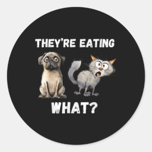 Adesivo Eles estão comendo os cães que estão comendo os ga