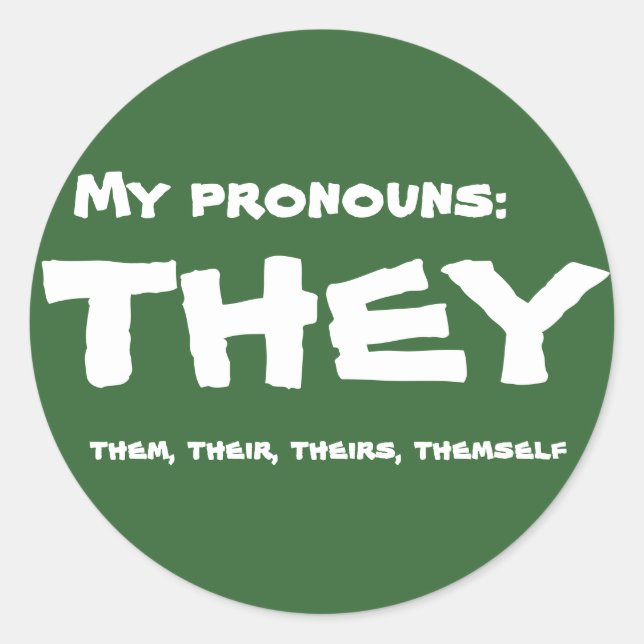 Adesivo Eles ou Pronoun Personalizado (Frente)