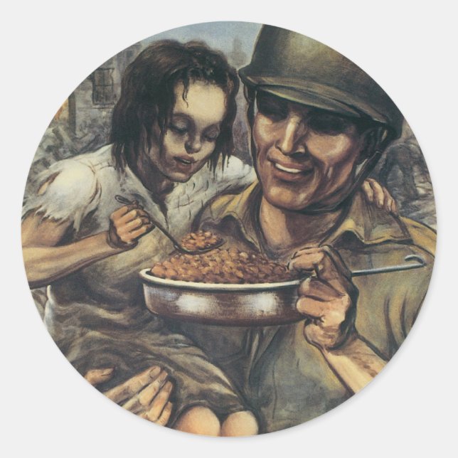 Adesivo Eles precisam de Comida ~ Plante mais feijões (Frente)