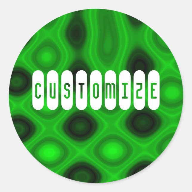 Adesivo Eletricidade verde III - Modelo (Frente)