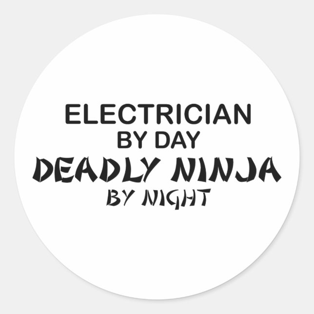 Adesivo Elétrico Mortal Ninja por Noite (Frente)
