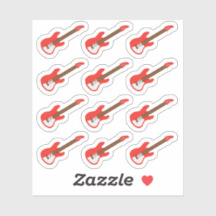 Adesivo Eletro Guitarra Música Lição Lembrete Bujo Planner