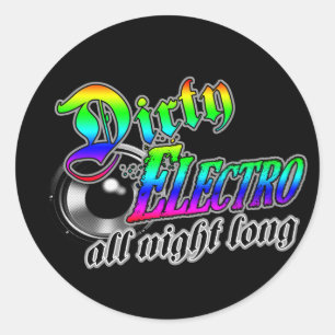 Adesivo ELETRO SUJO toda a noite DJ