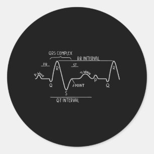 Adesivo Eletrocardiograma Ecg Ekg Normal Desenhado à Mão