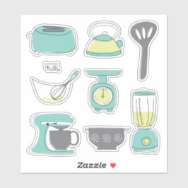 Adesivo Eletrodomésticos Cozinha Assar Café da Manhã Vinil