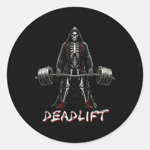 Adesivo Elevação do Skeleton Halloween Piadas Gym Levantam