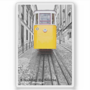 Adesivo Elevador da Gloria Yellow Tram. Foto B/W