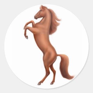 Adesivo Elevando sig de w do cavalo da castanha