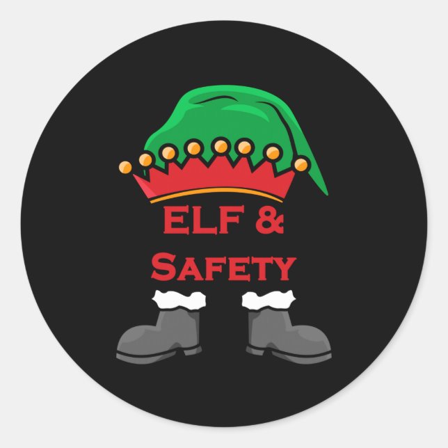 Adesivo Elf And Safety, Funny Health &amp; Safety Elf Long (Frente)