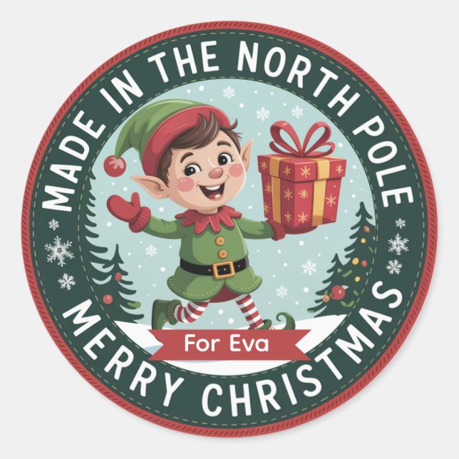 Adesivo 🧵 Elf-Crafted Holiday Badge Sticker (Frente)