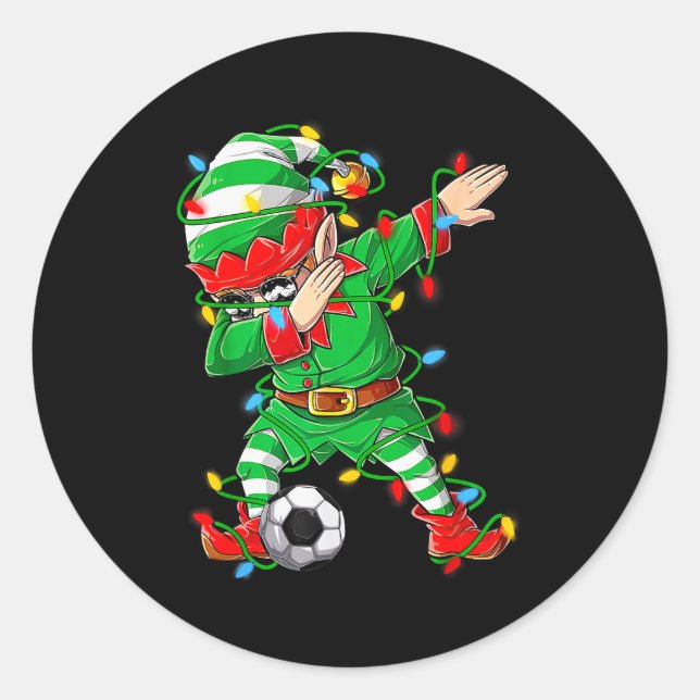 Adesivo Elf Dabbing Soccer Player Christmas Dab Xmas  (Frente)