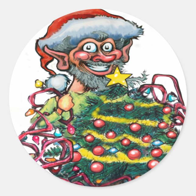 Adesivo Elf de Natal (Frente)
