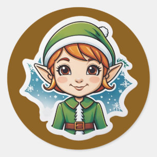 Adesivo Elf de Neve de Natal