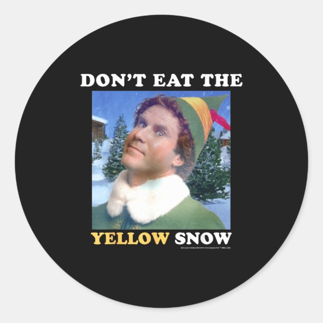 Adesivo Elf Don't Eat The Yellow Snow  (Frente)