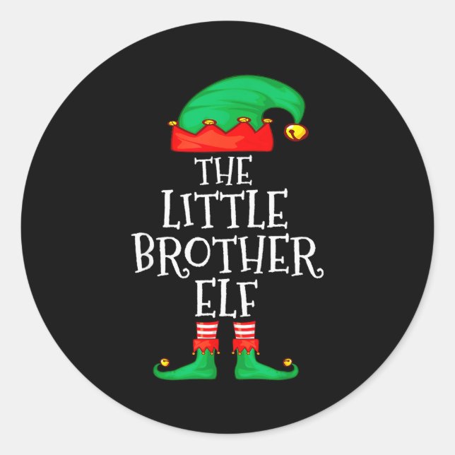 Adesivo Elf Family Christmas Little Brother Elf Sweater Me (Frente)