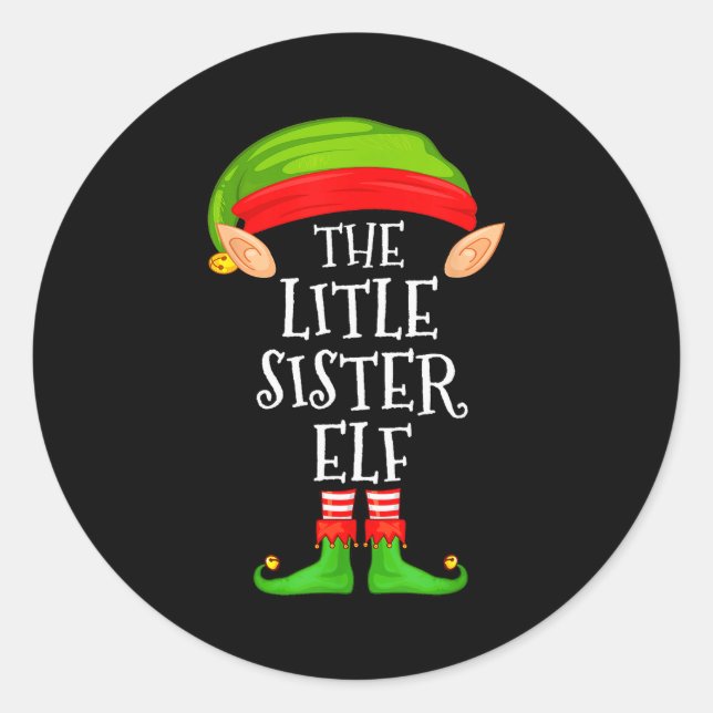 Adesivo Elf Family Christmas Little Sister Elf Sweater Mat (Frente)