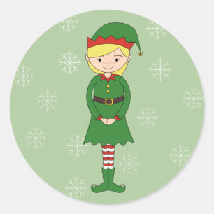 Adesivo Elf Flocos de Neve, uma garota de Natal ilustre, v
