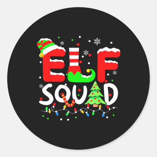 Adesivo Elf Squad Christmas Mating Family Toddler Boy Gi (Frente)