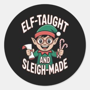 Adesivo Elf Taught E Elf De Natal Engraçado E Engraçado
