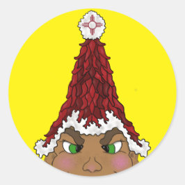 Adesivo Elf vestindo um Chapéu Noel Vermelho do Chile com 