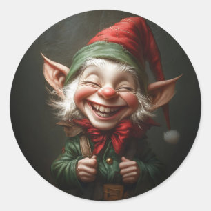 Adesivo Elfo alegre com uma grande risada