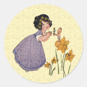 Adesivo Elfo de Jardim Narciso Terra das Fadas Primavera P