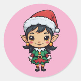 Adesivo Elfo de Natal bonitinho em Noites