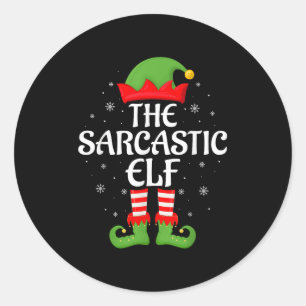 Adesivo Elfo Sarcástico Natal Família Correspondência Esqu