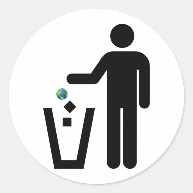 Adesivo Eliminação de lixo terrestre (Frente)