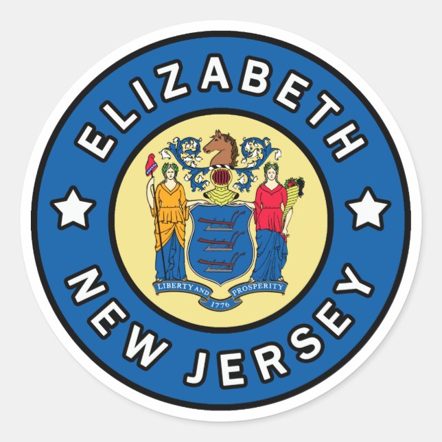 Adesivo Elizabeth New Jersey (Frente)