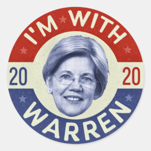 Adesivo Elizabeth Warren Presidente 2020 Democrat Pic Retr