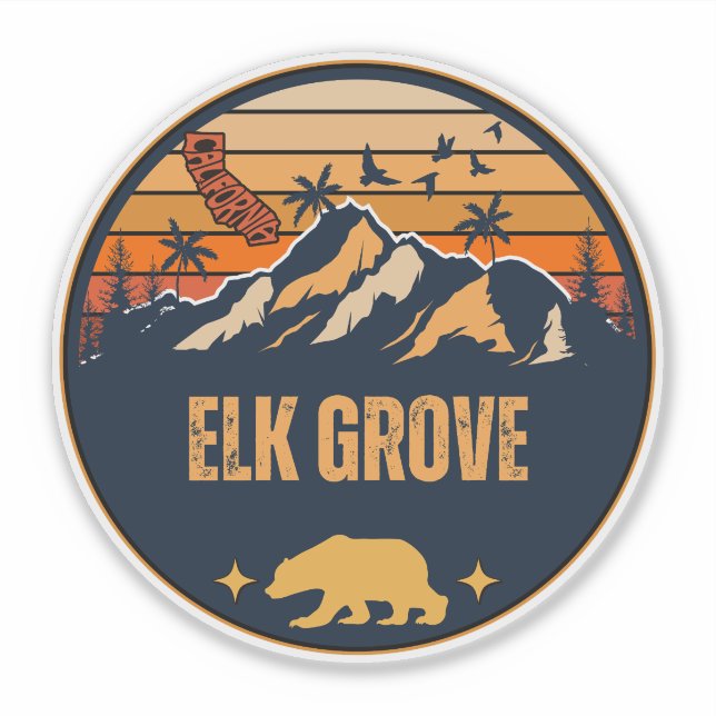 Adesivo Elk Grove, Califórnia (Frente)