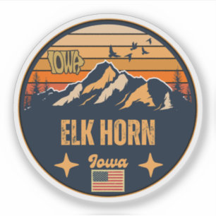 Adesivo Elk Horn, Iowa, Estados Unidos