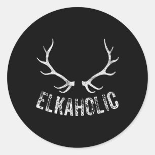 Adesivo Elk Hunter Caçando Elkaholic Engraçado