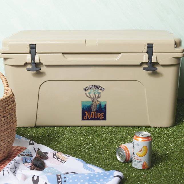 Adesivo Elk Selvagem Sai E Explora A Natureza (Refrigerador)
