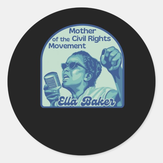 Adesivo Ella Baker Portrait - Mãe Dos Direitos Civis (Frente)