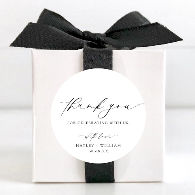 Adesivo Ellesmere Obrigado A Favor Do Casamento (Ellesmere Thank You Circle Sticker)