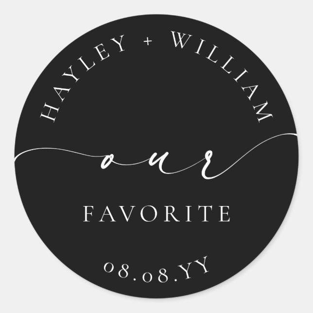 Adesivo Ellesmere Preto Nosso Favorito (Frente)