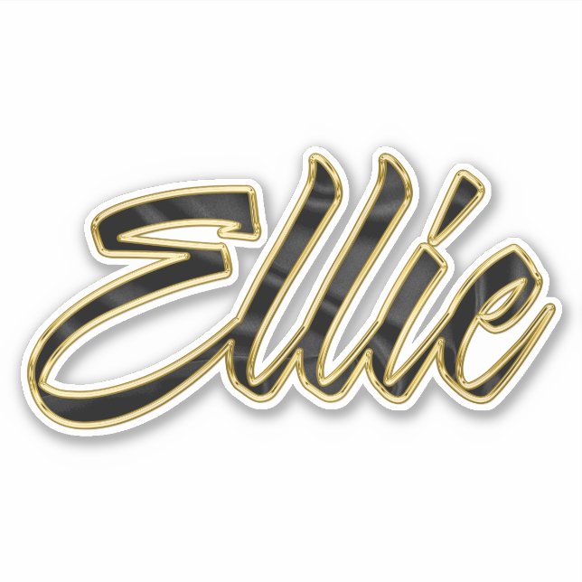 Adesivo Ellie black gold Lettering Aufkleber Sticker (Frente)