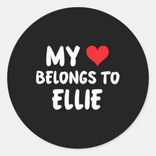 Adesivo Ellie - Meu Coração Pertence A Ellie - Amor
