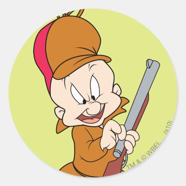 Adesivo ELMER FUDD™ Pronto para Caçar (Frente)