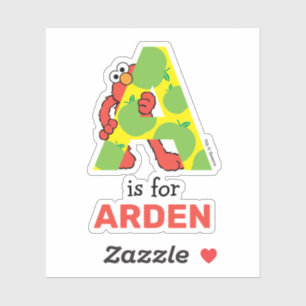 Adesivo Elmo Alphabet A Apple