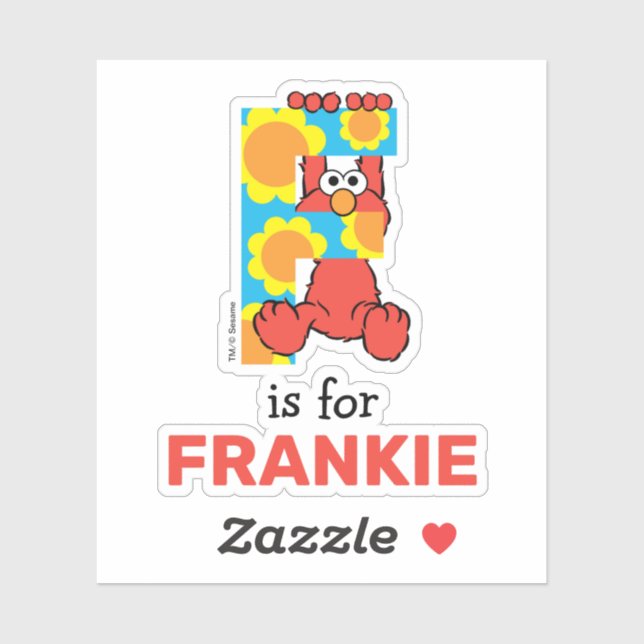 Adesivo Elmo Alphabet | F Flores (Folha)