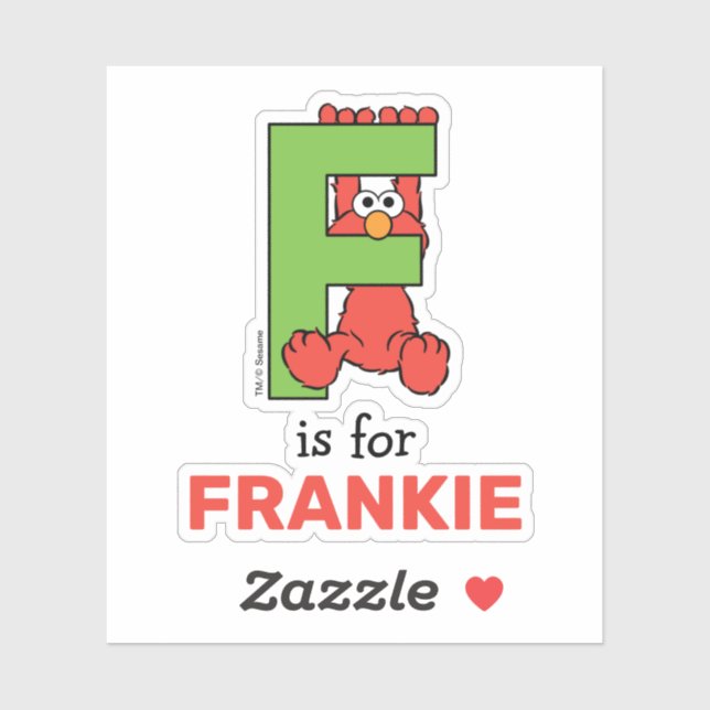 Adesivo Elmo Alphabet | F Verde (Folha)